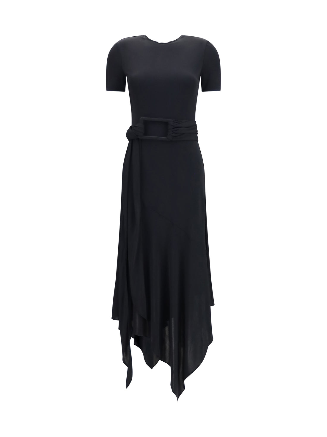 ALAIA 36 belted jersey dress