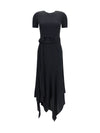 belted jersey dress