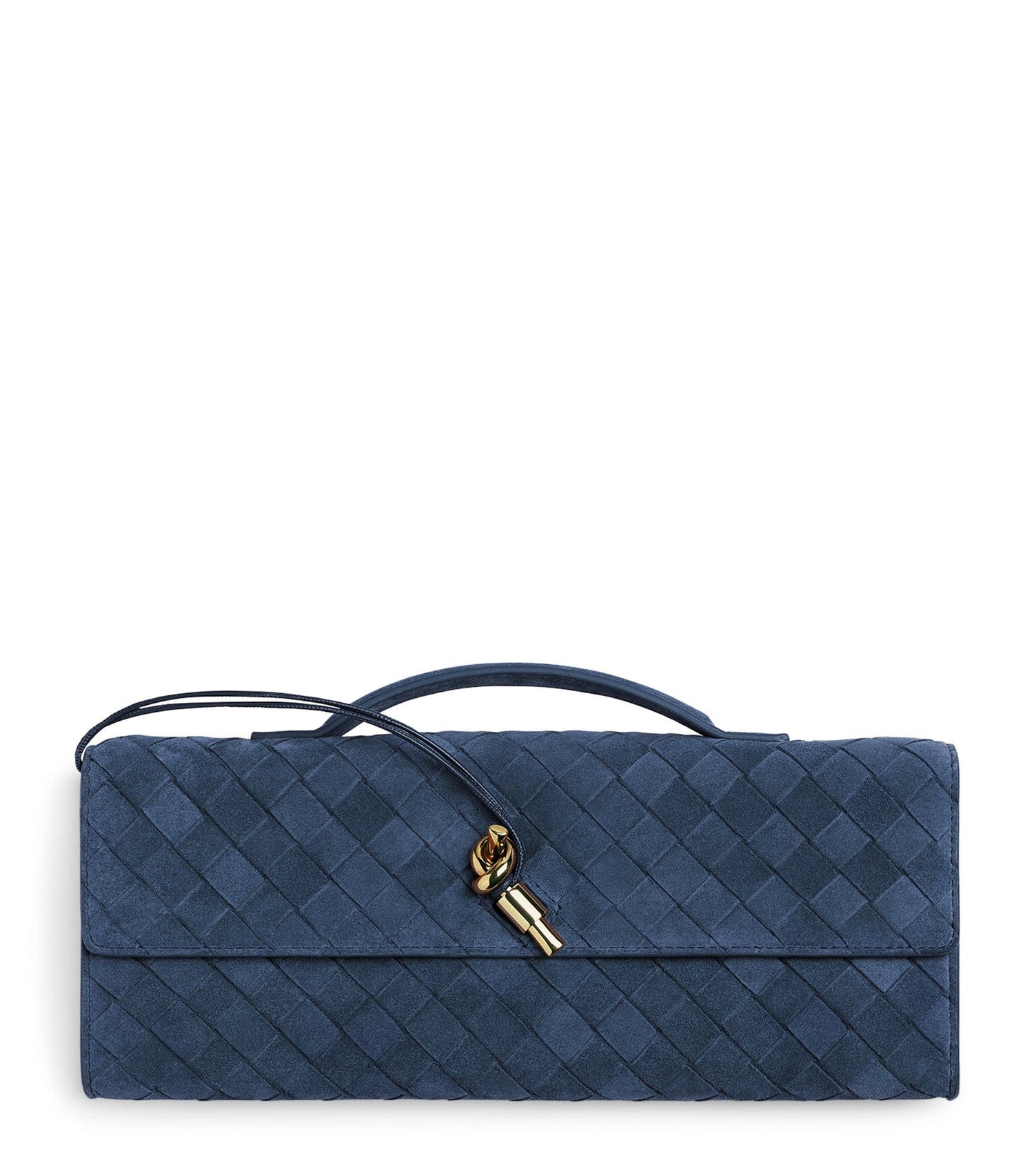 bottega-veneta-andiamo-navy-suede-leather-clutch