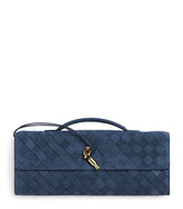 bottega-veneta-andiamo-navy-suede-leather-clutch