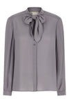 georgette bow viscose blouse