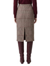 glen plaid midi skirt