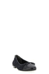 cap-toe bouclé tweed ballet flats