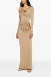 long 01 skirt in stretch viscose