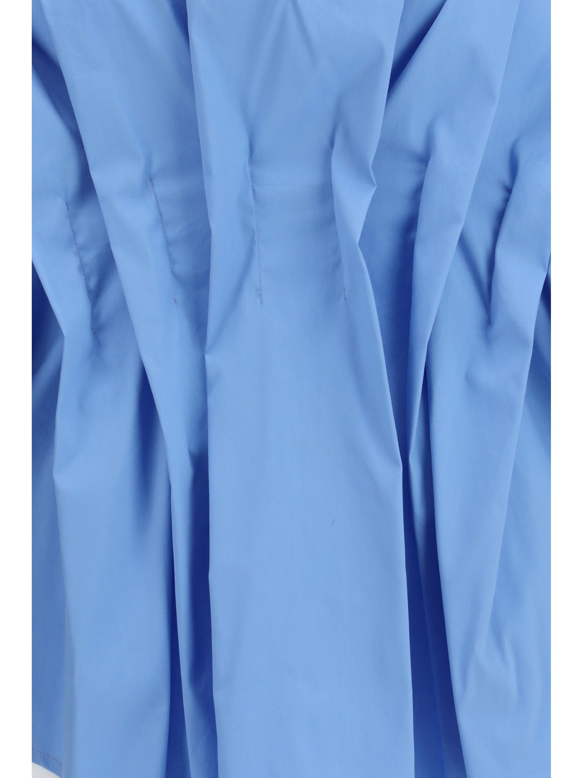 shirt with front ruching in cotton