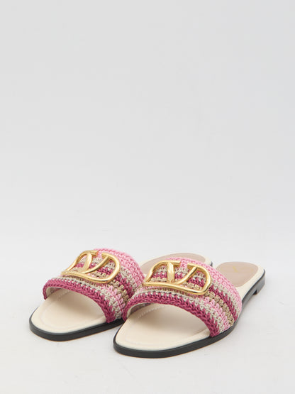 VALENTINO GARAVANI 37 vlogo signature slide sandals 