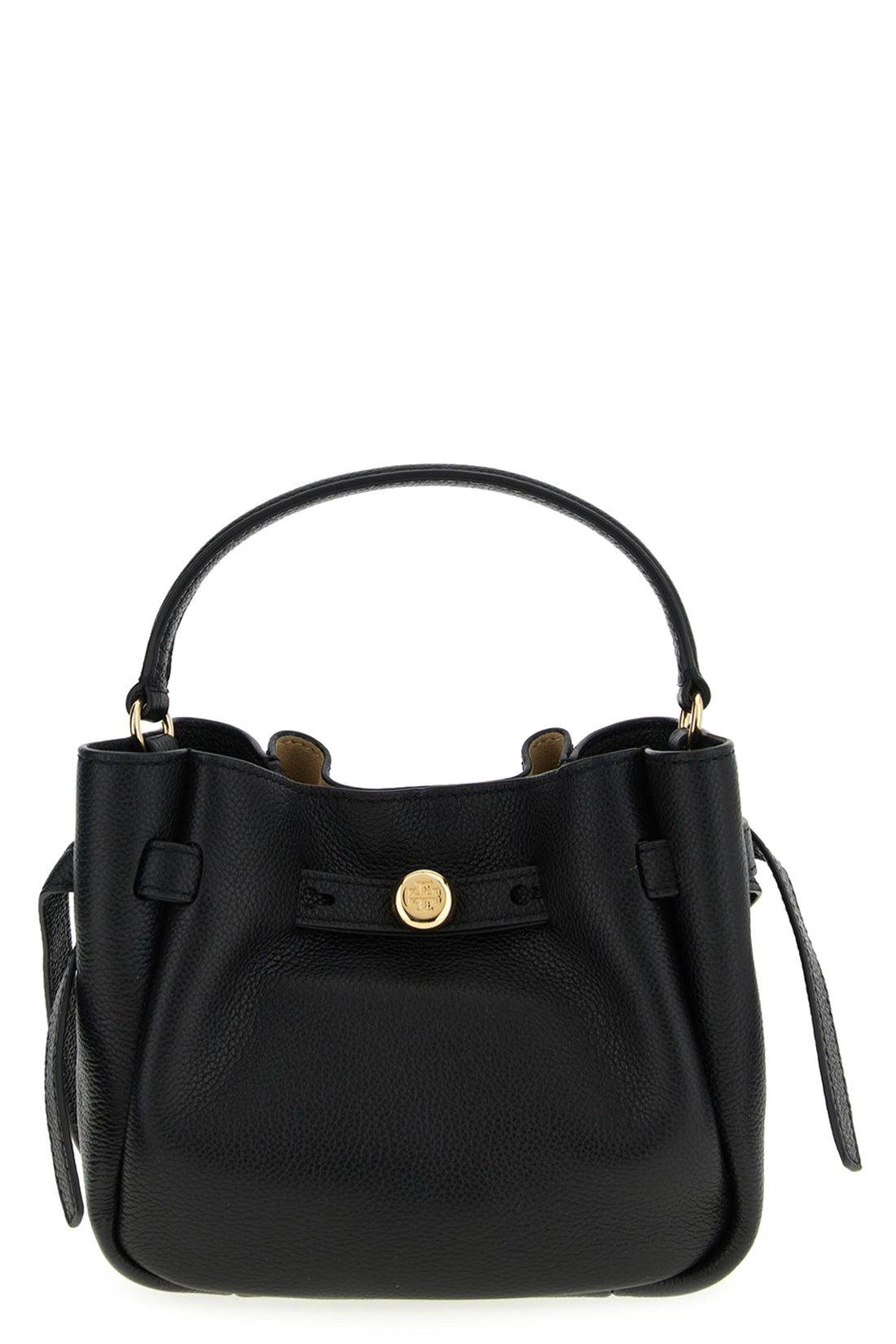 TORY BURCH OS romy bucket bag in fine hammered leather