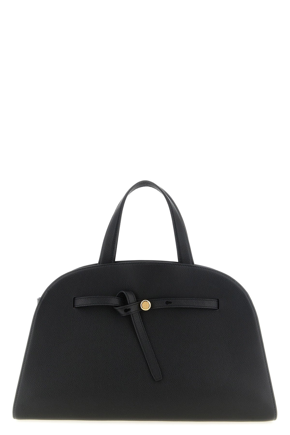 the romy tory burch trunk bag stands out for its structured and rounded silhouet