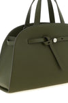tory burchs romy top case handbag has a curved and structured silhouette