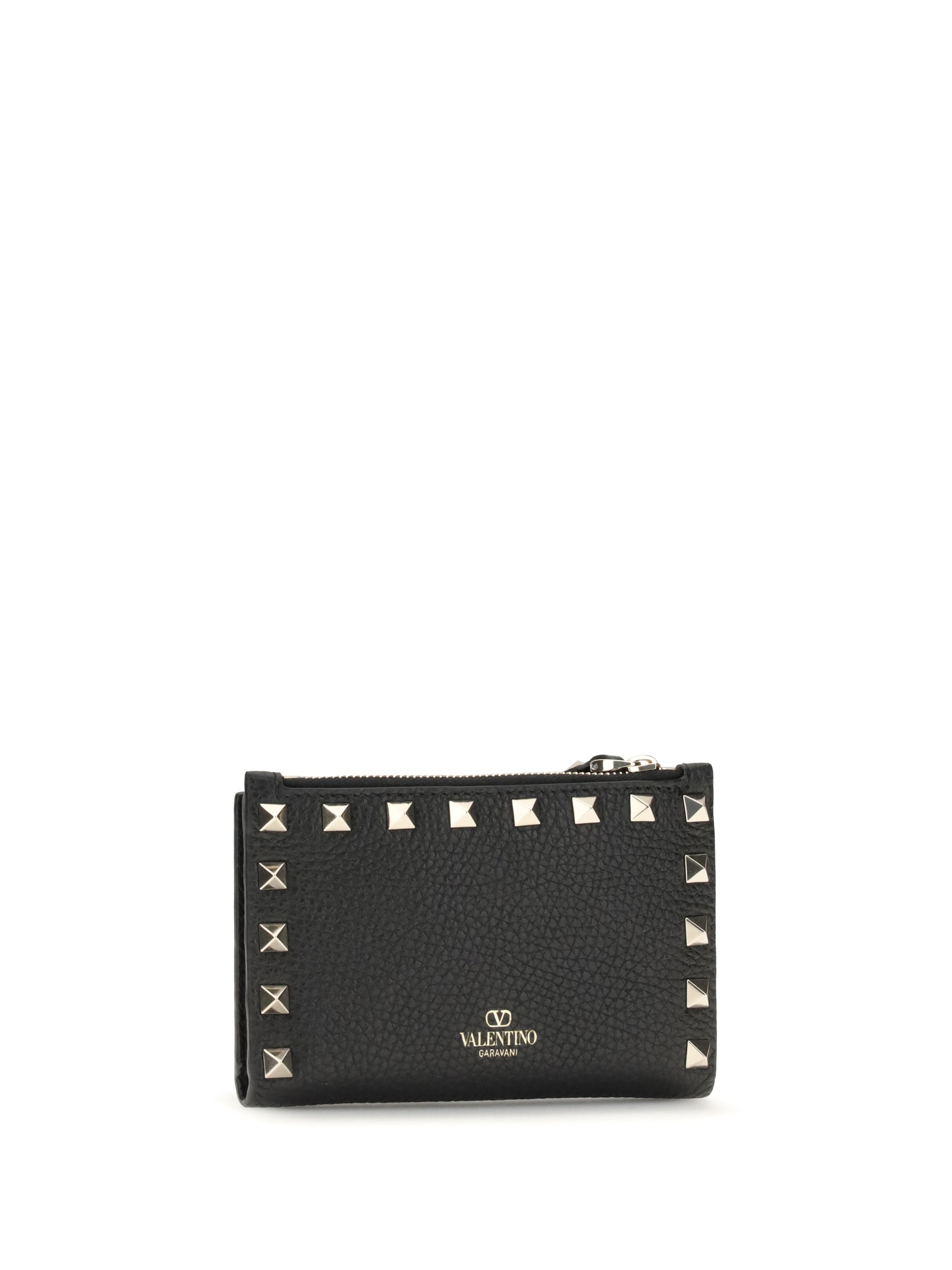 rockstud zip card holder