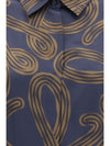 lightweight printed silk twill shirt