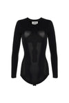 maison margiela essential technical stretch jersey crew neck bodysuit