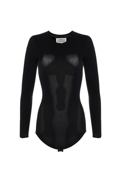 maison margiela essential technical stretch jersey crew neck bodysuit
