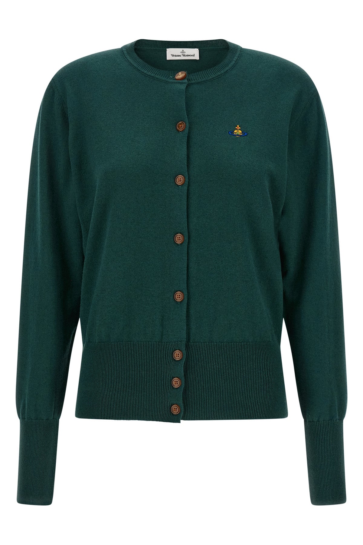 the vivienne westwood bea cardigan is made of a fine blend of cotton and cashm