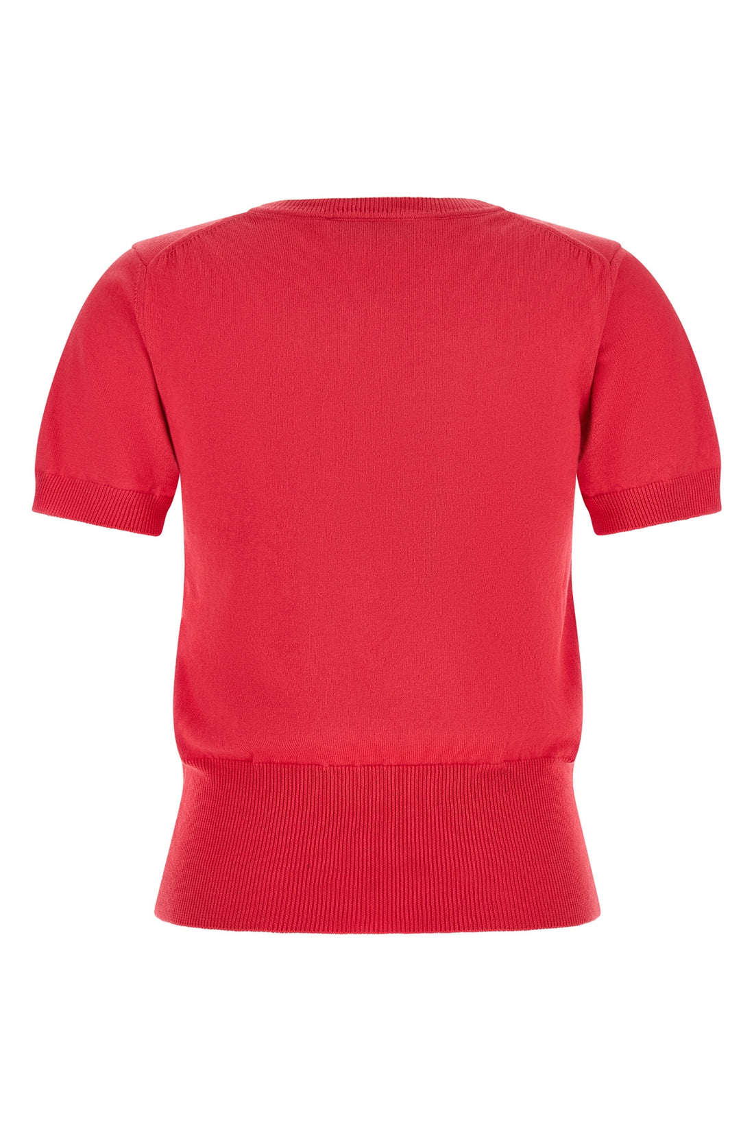 VIVIENNE WESTWOOD M vivienne westwoods red bea top is made of fine cotton and cashmere yarn