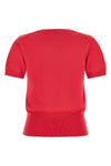 vivienne westwoods red bea top is made of fine cotton and cashmere yarn