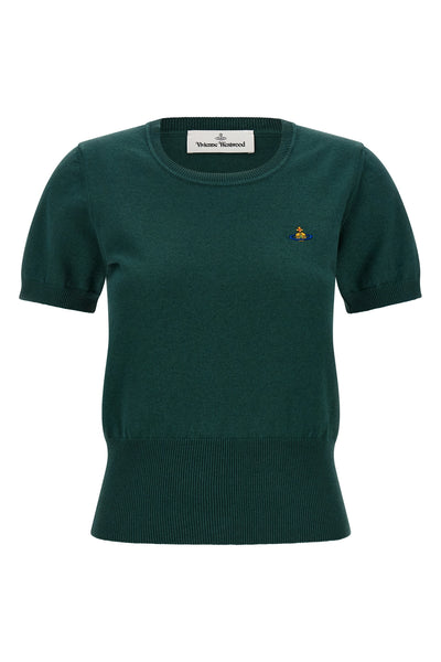 the vivienne westwood bea top is made of a fine cotton and cashmere blend yarn
