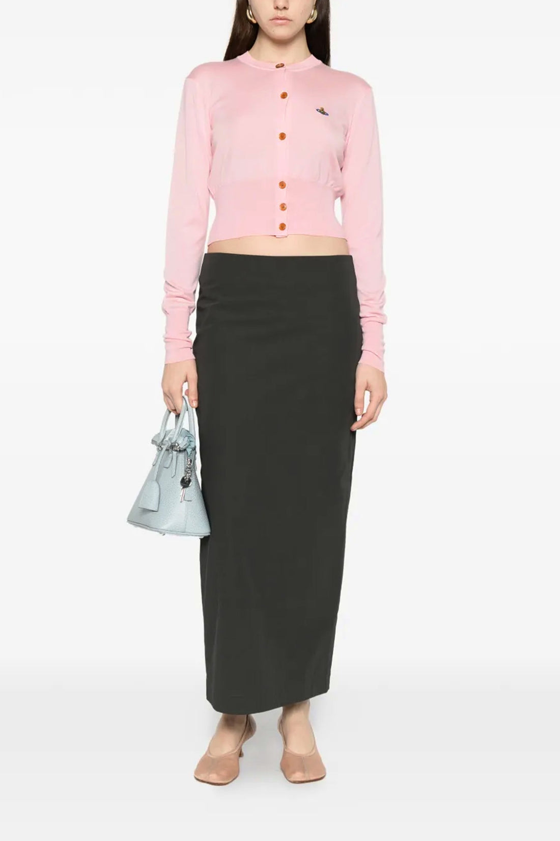 VIVIENNE WESTWOOD M bea cropped wool and silk cardigan