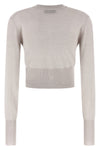 bea cropped wool and silk cardigan