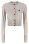 bea cropped wool and silk cardigan