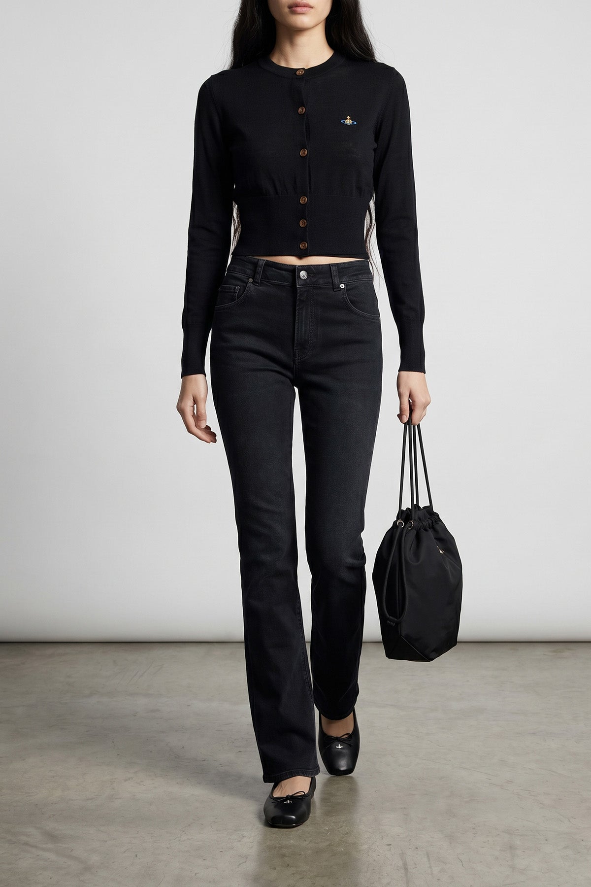 bea cropped cotton cardigan