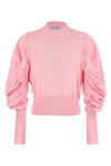 eli cropped cardigan in wool and silk blend