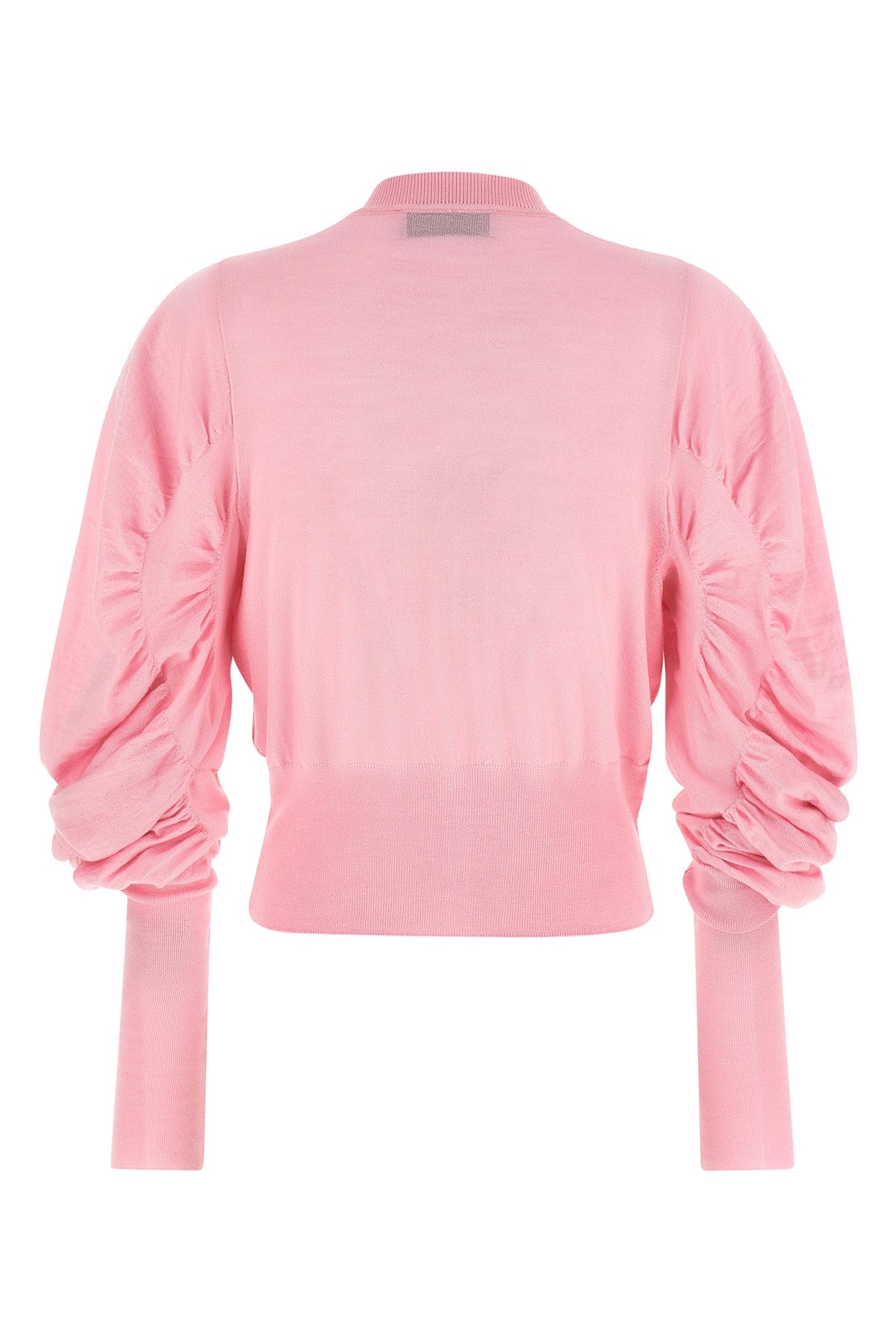 eli cropped cardigan in wool and silk blend