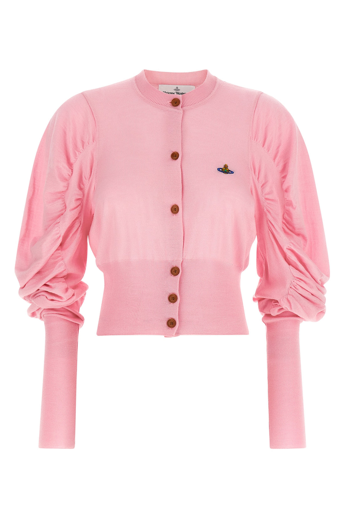 VIVIENNE WESTWOOD M eli cropped cardigan in wool and silk blend