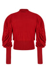 eli cropped cardigan in wool and silk blend