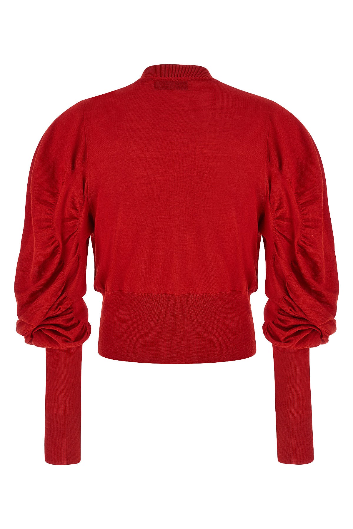 eli cropped cardigan in wool and silk blend