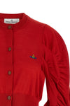 eli cropped cardigan in wool and silk blend