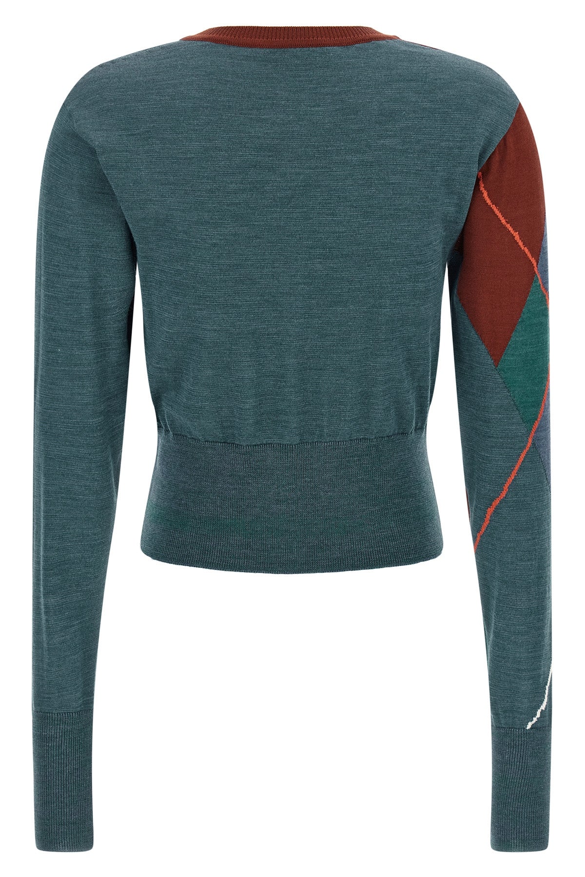 the vivienne westwood argyle cropped cardigan redefines the codes of classic k