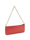 horizontal flat leather shoulder bag