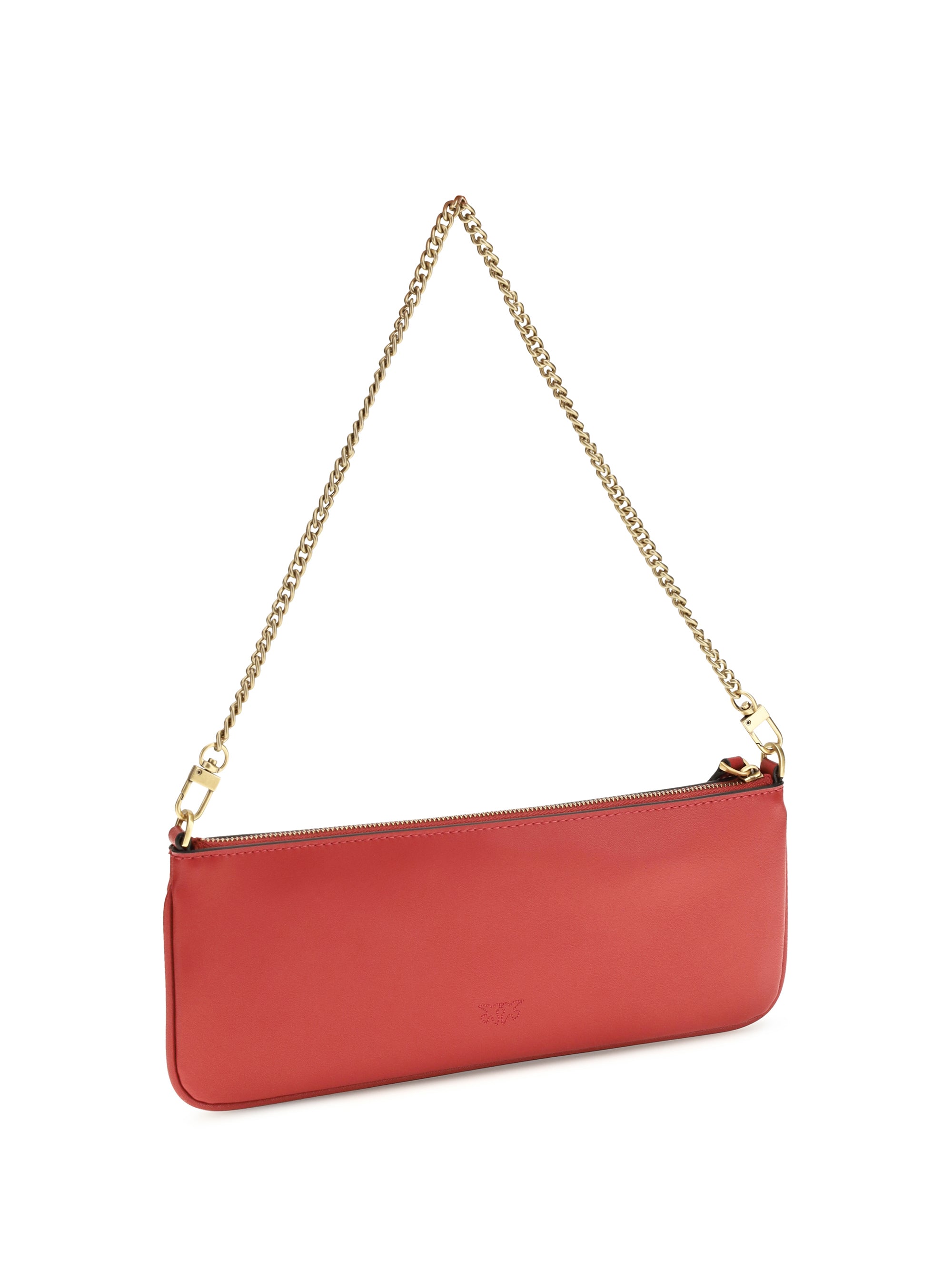 horizontal flat leather shoulder bag