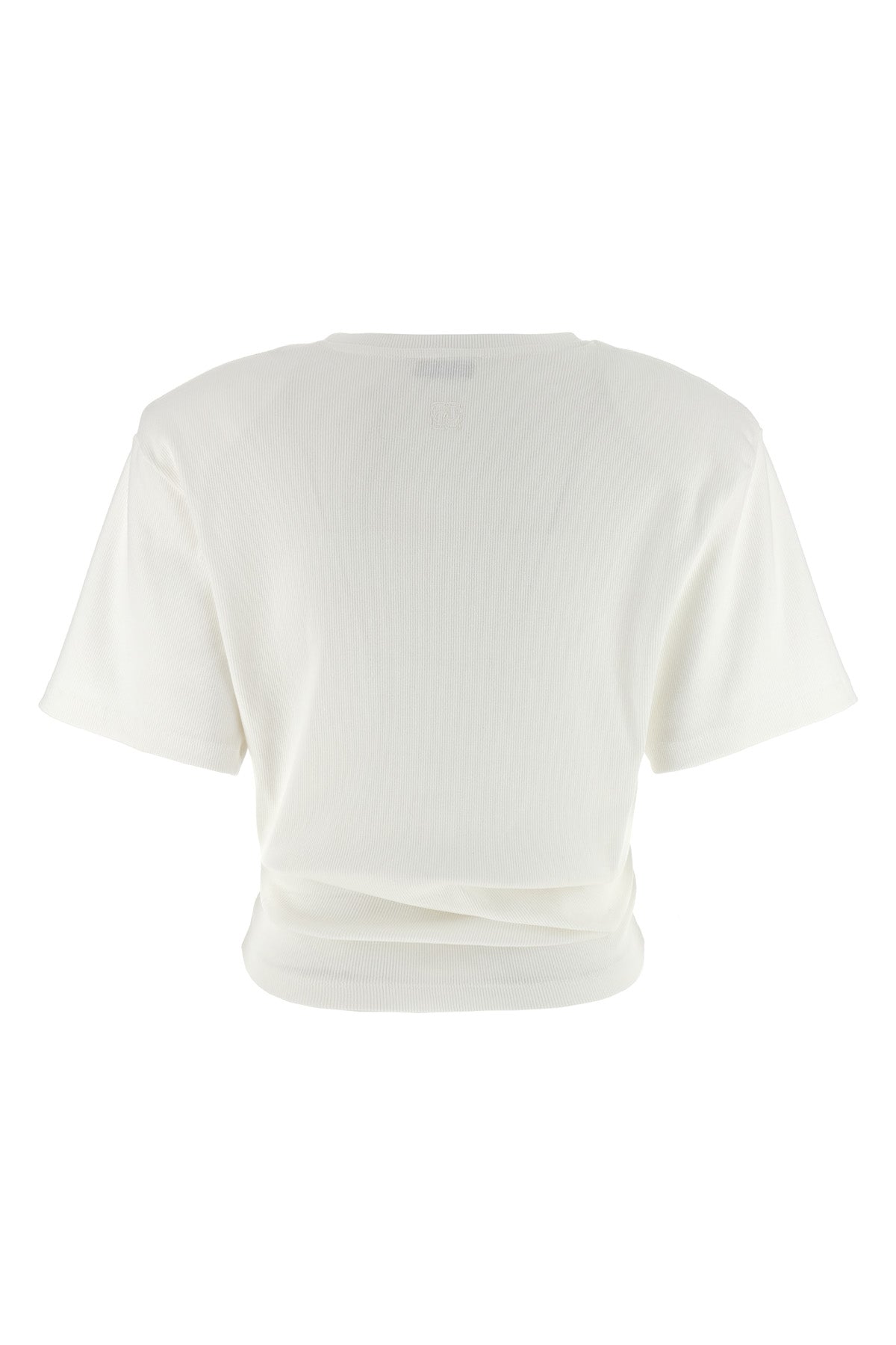 01 stretch ribbed cotton t-shirt
