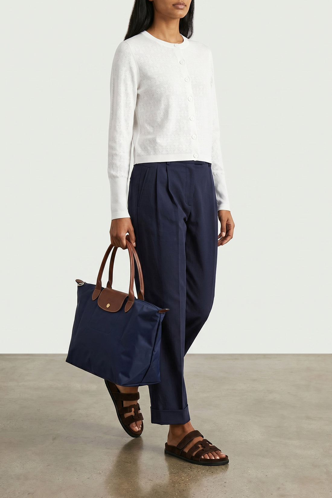 TORY BURCH M pointelle stretch viscose cardigan