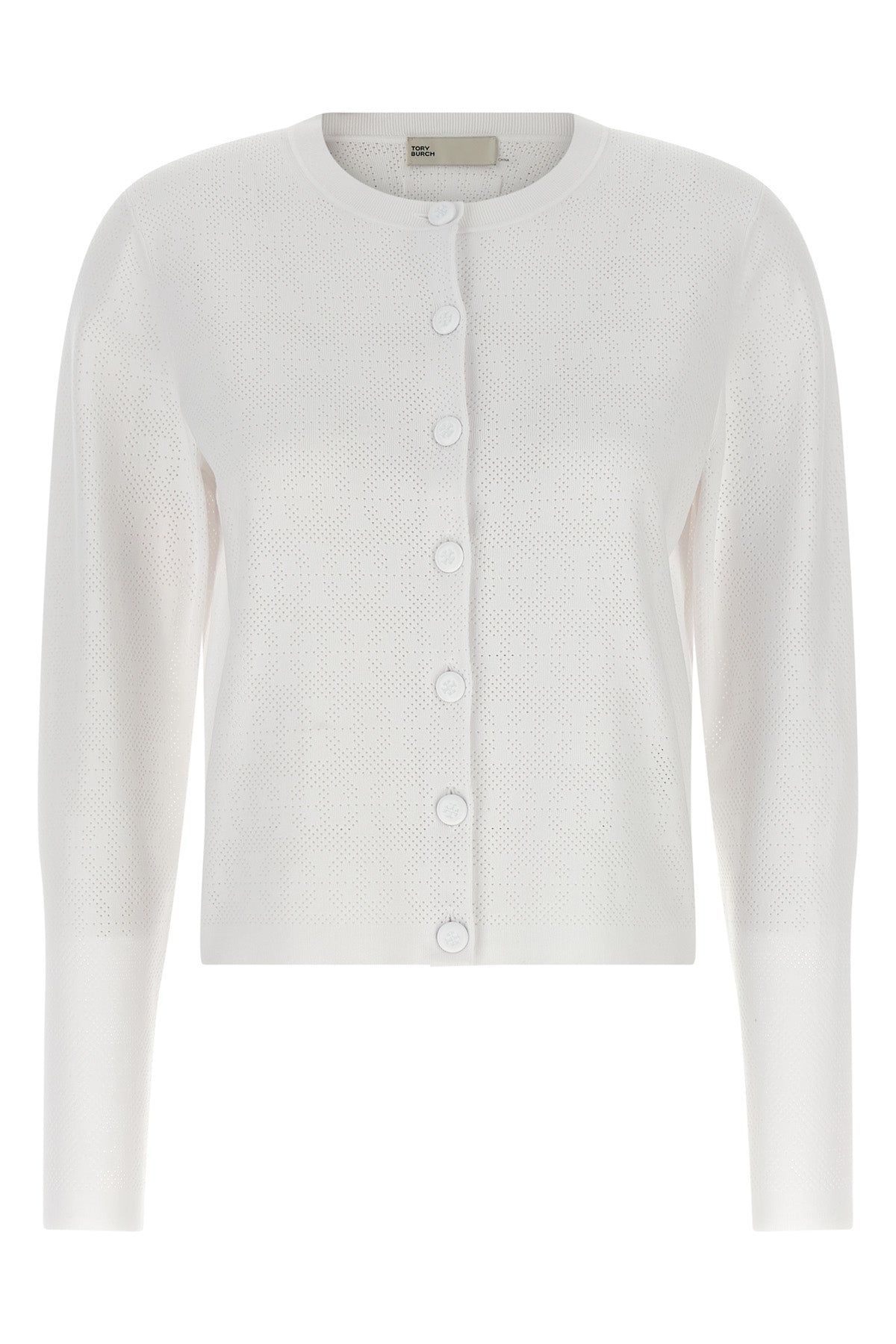 pointelle stretch viscose cardigan