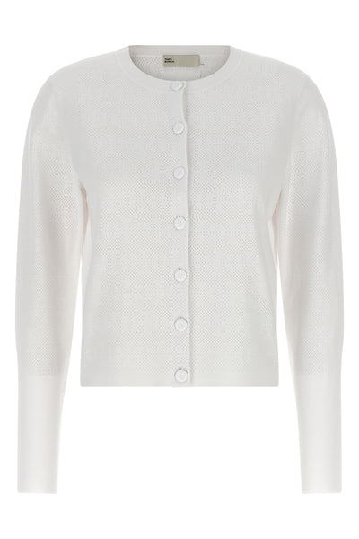 pointelle stretch viscose cardigan