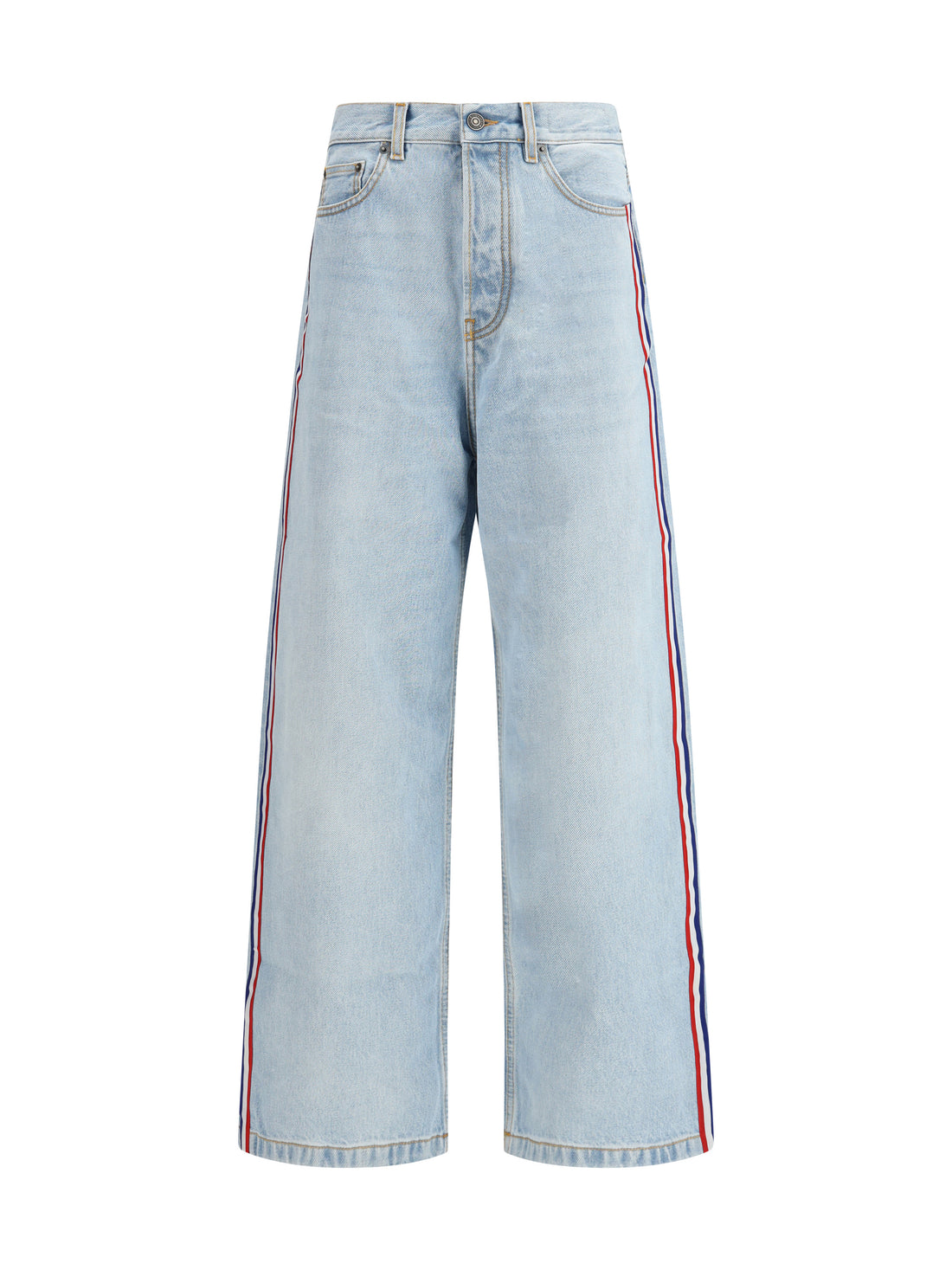 FIORUCCI 25 tricolor stripe baggy jeans