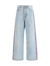 FIORUCCI 25 tricolor stripe baggy jeans