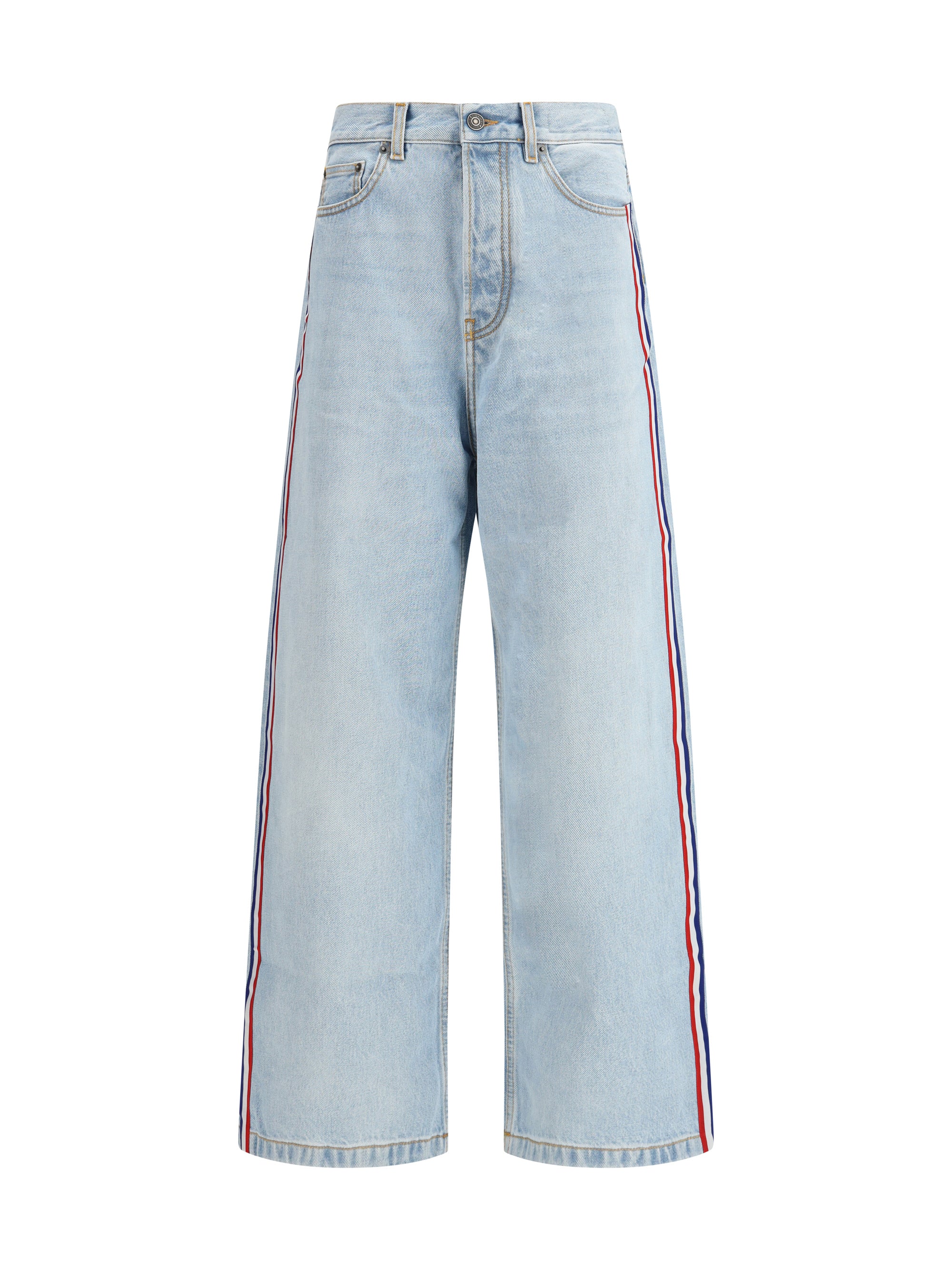FIORUCCI 25 tricolor stripe baggy jeans
