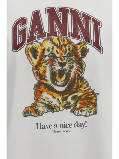 GANNI L beaded tiger t-shirt 