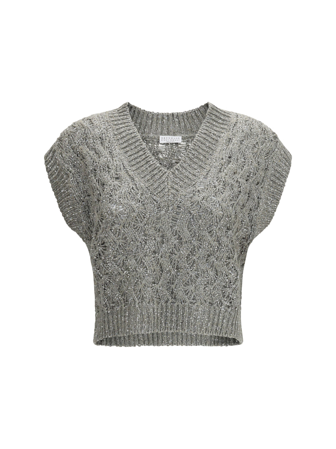 BRUNELLO CUCINELLI L silk blend sequined vest