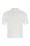 pointelle stretch viscose polo shirt