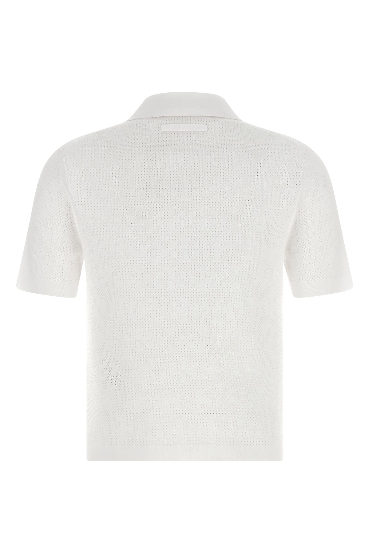 pointelle stretch viscose polo shirt