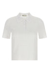 pointelle stretch viscose polo shirt