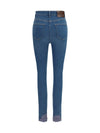 fitted jeans with lace details