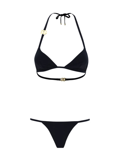 triangle bikini with gold plaque