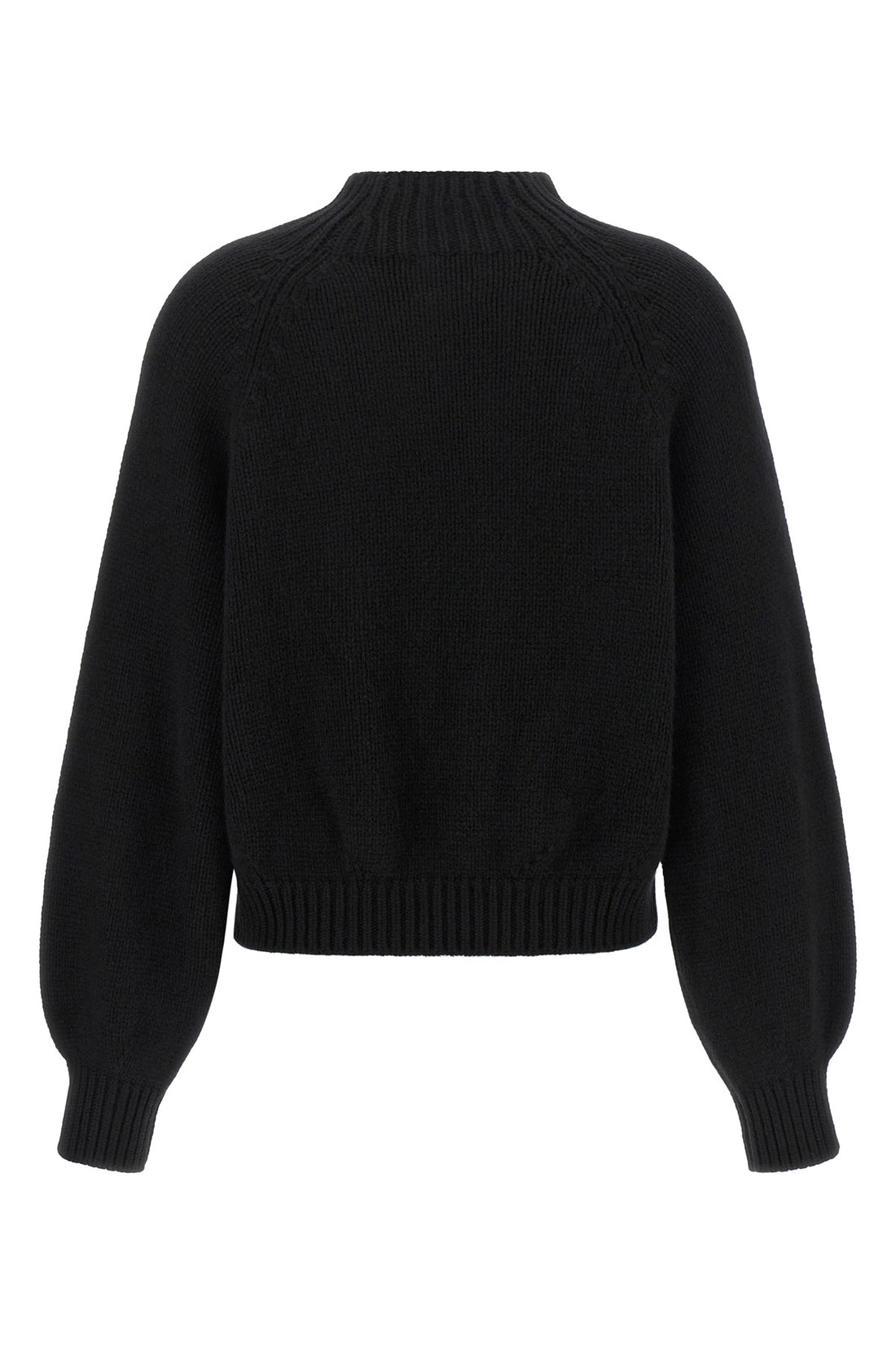 KHAITE S the khaite cain sweater in pure black cashmere embodies a whispered elegance t