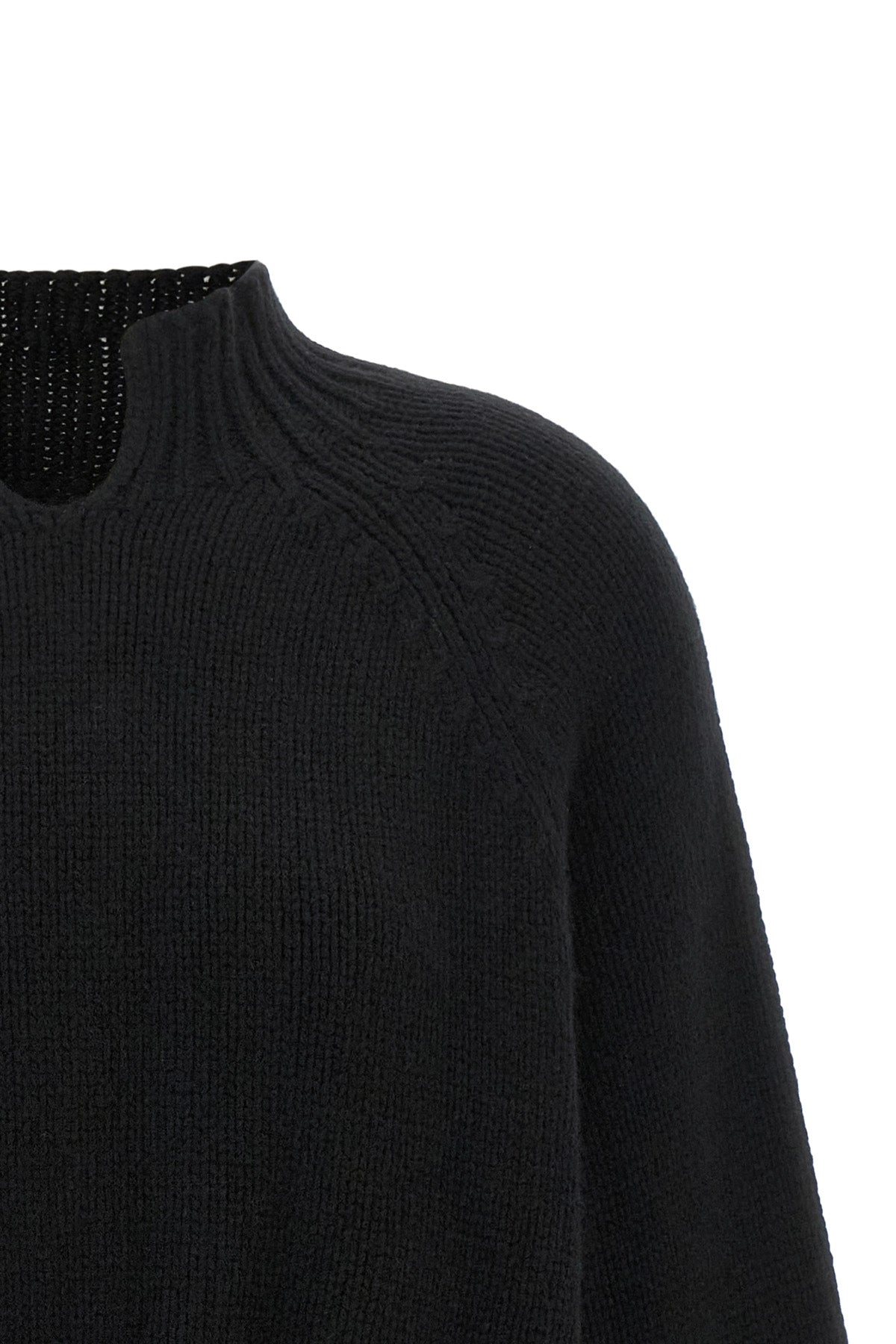 the khaite cain sweater in pure black cashmere embodies a whispered elegance t